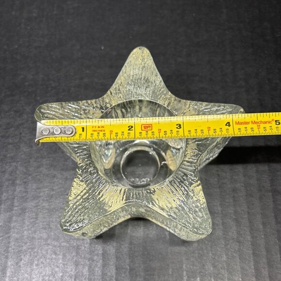 Vintage Avon Star Bright Textured Glass Votive Candle Holder 1980's - Picture 5 of 6